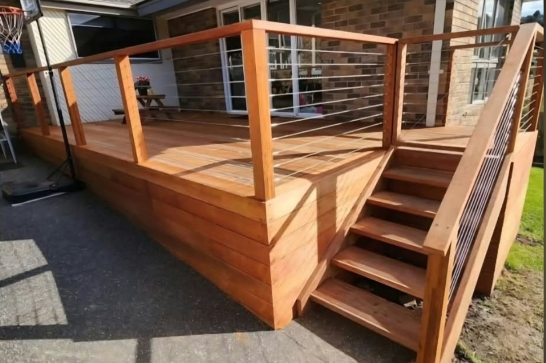 Hardwood deck
